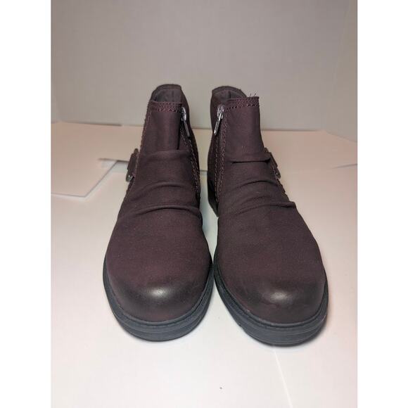 Clarks Collection Ankle Boot Bootie 6 Burgundy Leather Hearth Fay - Picture 3 of 7